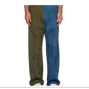 Namesake Blue and Green Paneled Maurice Jeans sz XS NWOT $500